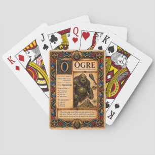 Oger, mittelalterliche Bestiarien-Kunst Spielkarten