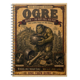 Oger, Vintage-Zirkus-Monster Notizblock