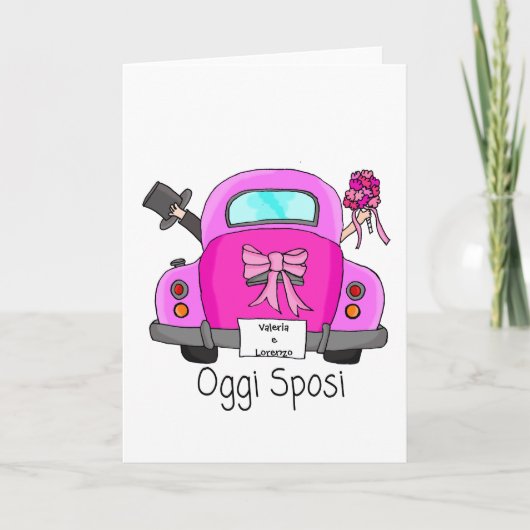 Oggi Sposi - Italienische Hochzeit Einladung (Vorderseite)