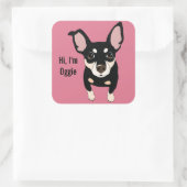 Oggie Min Button Miniatur Pinscher Sticker (Tasche)