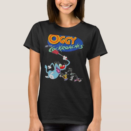 Oggys und Kakerlaken T-Shirt (Vorderseite)