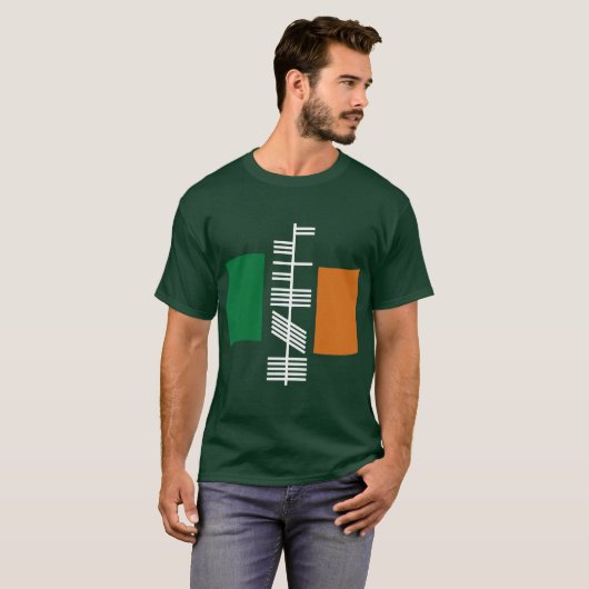 Ogham text "Ireland" Shirt (Vorne ganz)