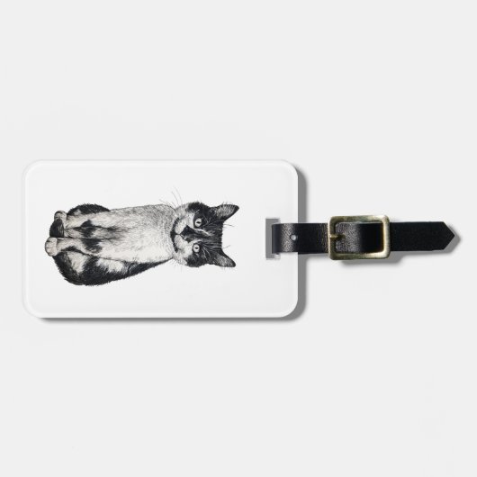 Ogie die Katze Gepäckanhänger (Vorderseite horizontal)