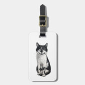 Ogie die Katze Gepäckanhänger (Vorderseite vertikal)