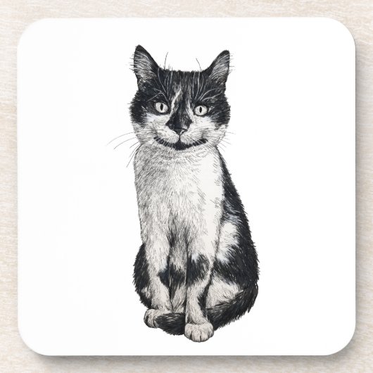 Ogie die Katze Getränkeuntersetzer (Vorderseite)