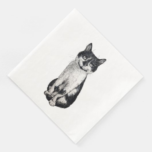 Ogie die Katze Serviette (Ecke)