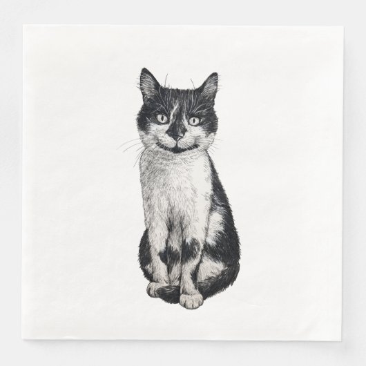 Ogie die Katze Serviette (Vorderseite)