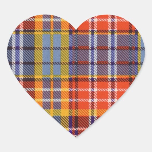 Ogilvie Clan Kariert Scottish tartan Herz-Aufkleber (Vorderseite)