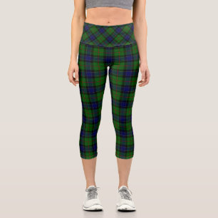 Ogilvie Tartan Blau kariert Capri Leggings