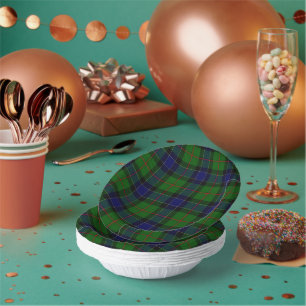 Ogilvie Tartan Blau kariert Pappteller