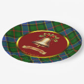 Ogilvie Tartan Personalisiert Weihnachten Pappteller (Schrägansicht)