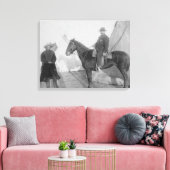 Oglala Chef "Rocky Bear" mit White Leinwanddruck (Insitu (Wohnzimmer))