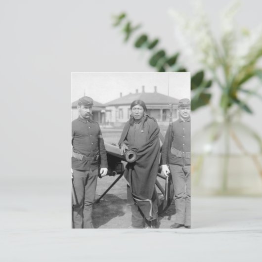 Oglala Indian Plenty Horses Postkarte (Stehend Vorderseite)