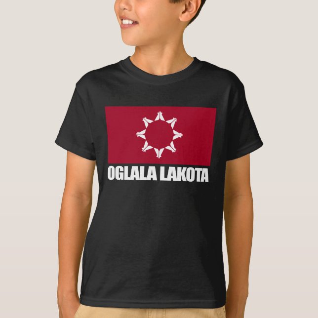 Oglala Lakota Flag Apparel T-Shirt (Vorderseite)