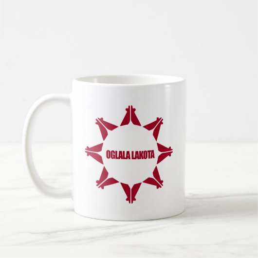 Oglala Lakota Flag Kaffeetasse (Links)