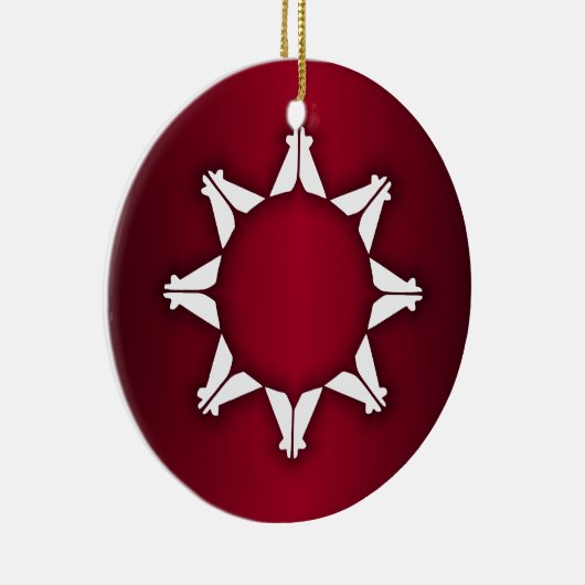 Oglala Lakota Flag Keramik Ornament (Rechts)
