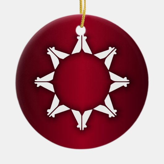 Oglala Lakota Flag Keramik Ornament (Vorne)
