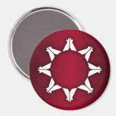 Oglala Lakota Flag Magnet (Vorderseite/Rückseite)