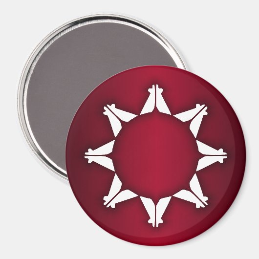 Oglala Lakota Flag Magnet (Vorderseite/Rückseite)