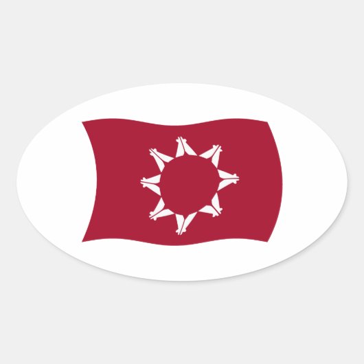 Oglala Lakota Flag Sticker (Vorderseite)