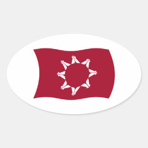 Oglala Lakota Flaggenaufkleber Ovaler Aufkleber