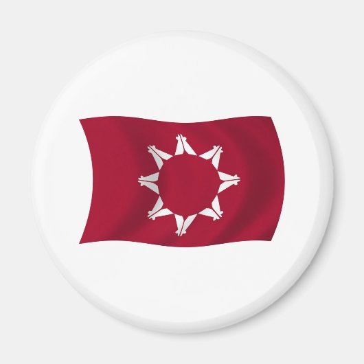 Oglala Lakota Flaggenmagnet Magnet (Vorne)