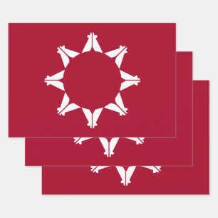 Oglala Lakota Sioux Fahne Geschenkpapier Set