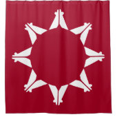 Oglala Lakota Sioux Flag Duschvorhang (Vorderseite)