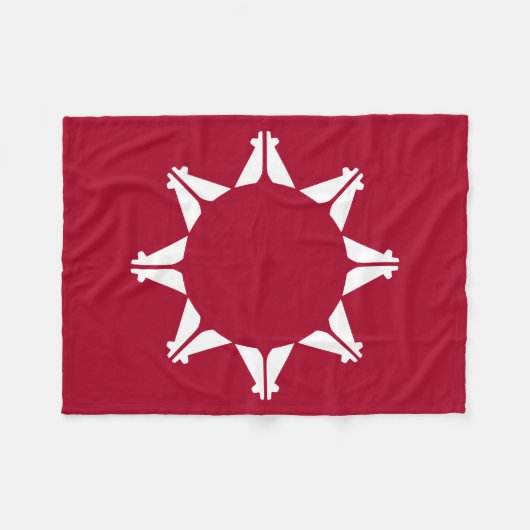 Oglala Lakota Sioux Flag Fleecedecke (Vorderseite (Horizontal))