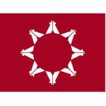 Oglala Lakota Sioux Flag Freistehende Fotoskulptur<br><div class="desc">Pine Ridge Flag. Oglala Lakota Sioux Flag. South Dakota Indianerflagge.</div>