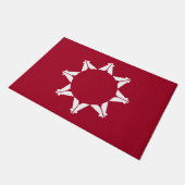 Oglala Lakota Sioux Flag Fußmatte (Schrägansicht)