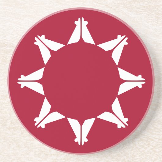 Oglala Lakota Sioux Flag Getränkeuntersetzer (Vorne)