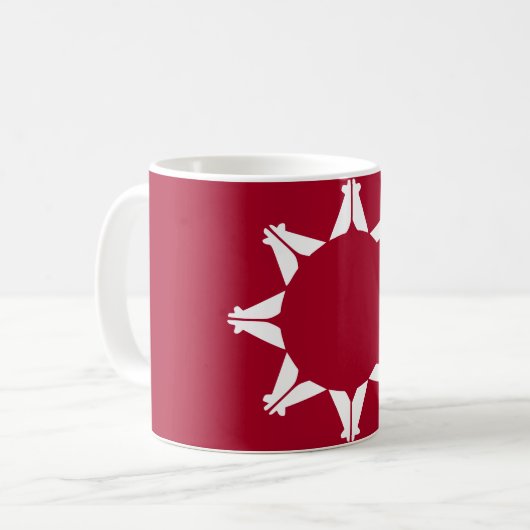 Oglala Lakota Sioux Flag Kaffeetasse (Vorderseite Links)