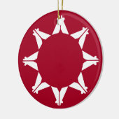 Oglala Lakota Sioux Flag Keramik Ornament (Links)