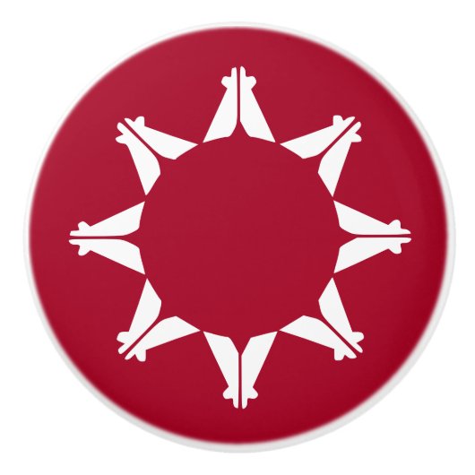 Oglala Lakota Sioux Flag Keramikknauf (Vorderseite)