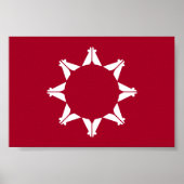 Oglala Lakota Sioux Flag Poster (Vorne)