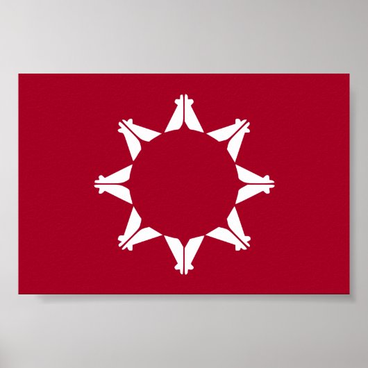 Oglala Lakota Sioux Flag Poster (Vorne)