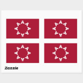 Oglala Lakota Sioux Flag Rechteckiger Aufkleber (Blatt)