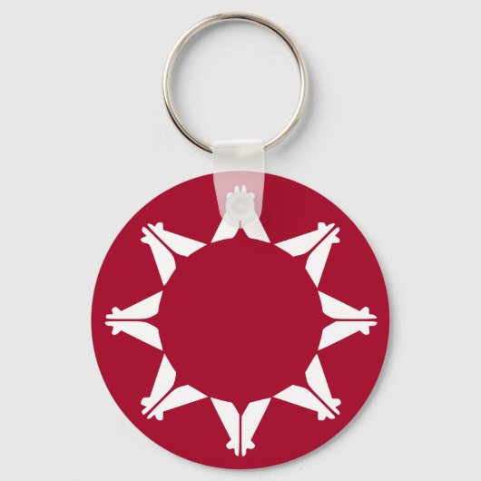 Oglala Lakota Sioux Flag Schlüsselanhänger (Vorderseite)