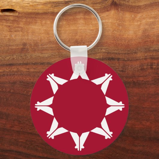 Oglala Lakota Sioux Flag Schlüsselanhänger (Vorderseite)