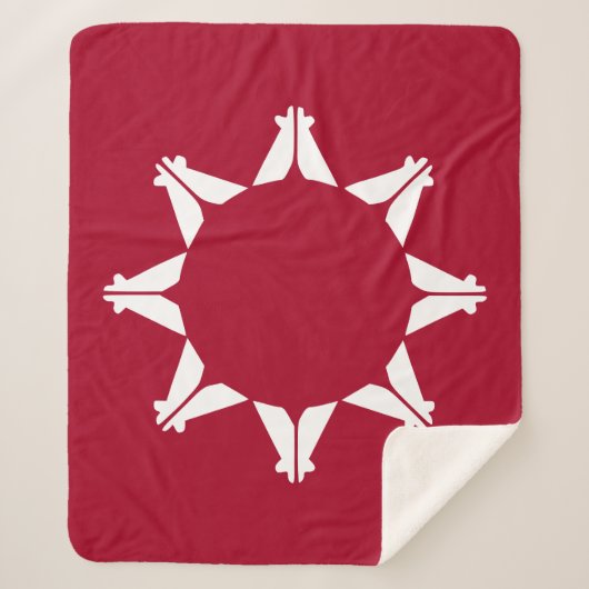 Oglala Lakota Sioux Flag Sherpadecke (Vorderseite)