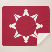 Oglala Lakota Sioux Flag Sherpadecke (Vorderseite (Horizontal))