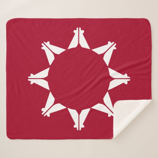 Oglala Lakota Sioux Flag Sherpadecke (Vorderseite (Horizontal))