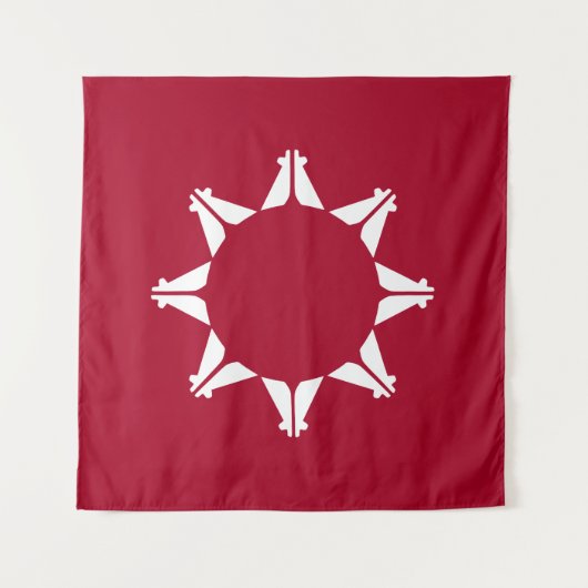 Oglala Lakota Sioux Flag Wandteppich (Vorderseite (Horizontal))