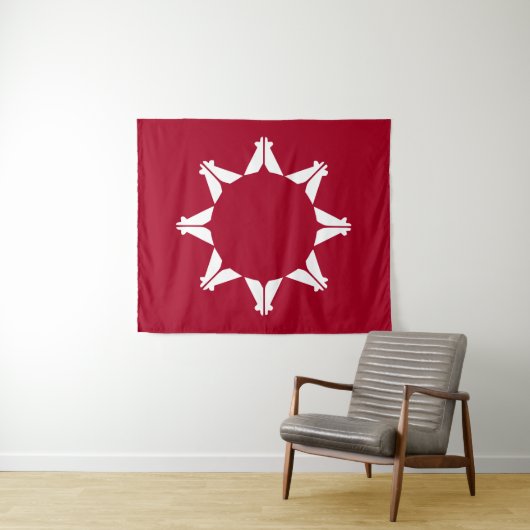 Oglala Lakota Sioux Flag Wandteppich (Beispiel (Horizontal))