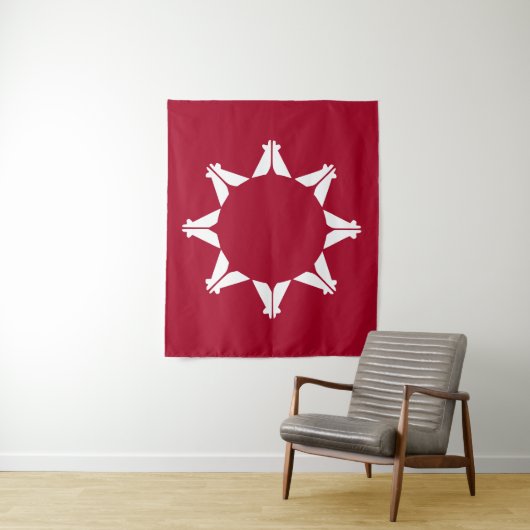 Oglala Lakota Sioux Flag Wandteppich (Beispiel)