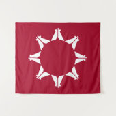 Oglala Lakota Sioux Flag Wandteppich (Vorderseite (Horizontal))