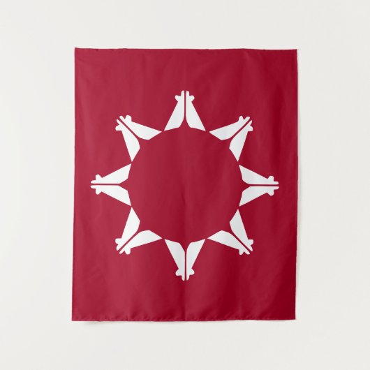 Oglala Lakota Sioux Flag Wandteppich (Vorderseite)