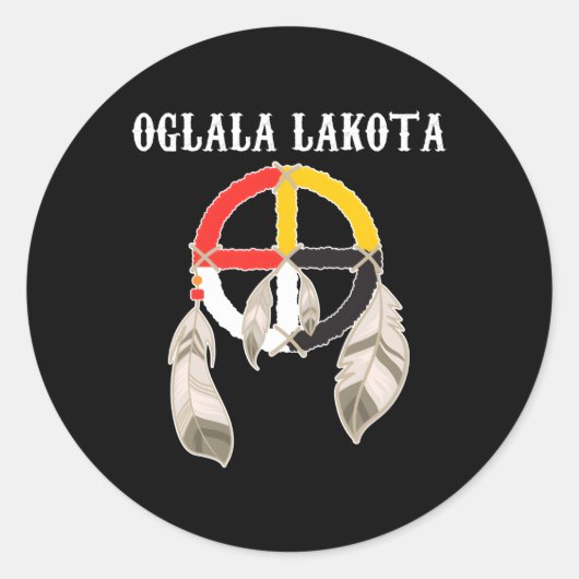 Oglala Lakota Sioux South Dakota Medizin Rad La Runder Aufkleber (Vorderseite)