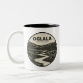 Oglala National Grassland Nebraska Stream Zweifarbige Tasse (Links)